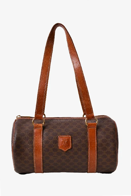 Celine Vintage Brown Monogram Canvas Mini Shoulder Bag