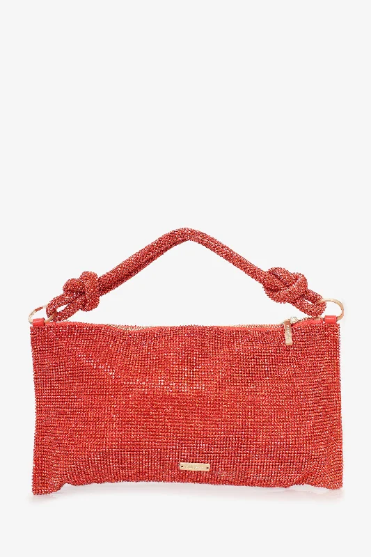 Cult Gaia Orange Rhinestone Hera Nano Bag