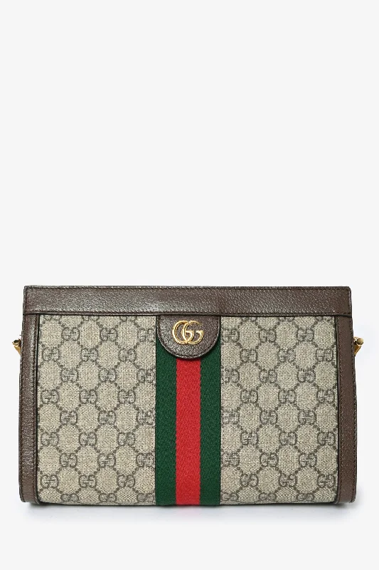 Gucci 'GG' Supreme Small Ophidia Chain Shoulder Bag