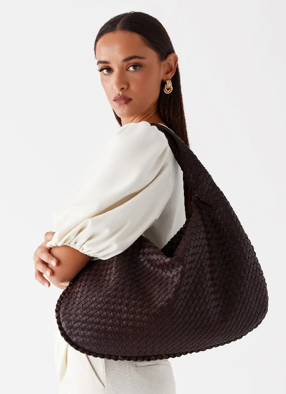 Oriona Woven Bag - Chocolate