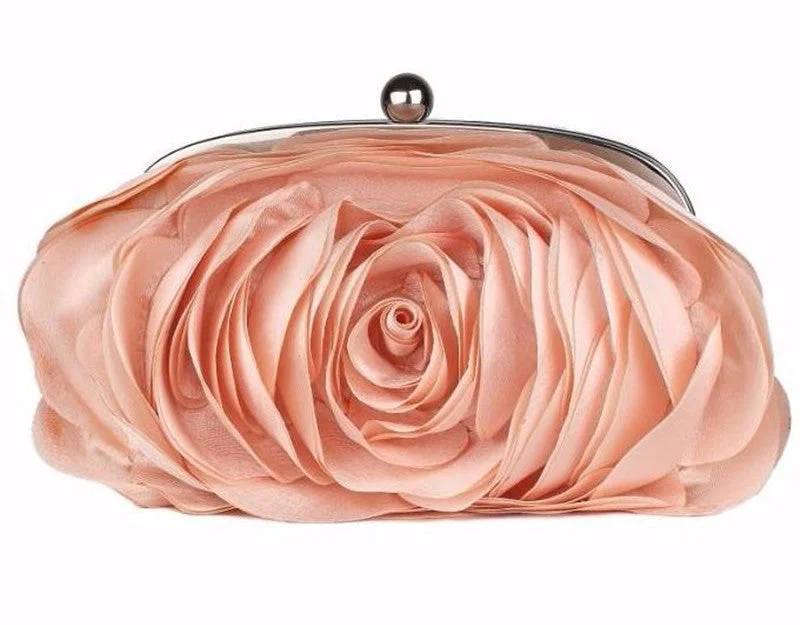 Bold Rose Detail Clutch