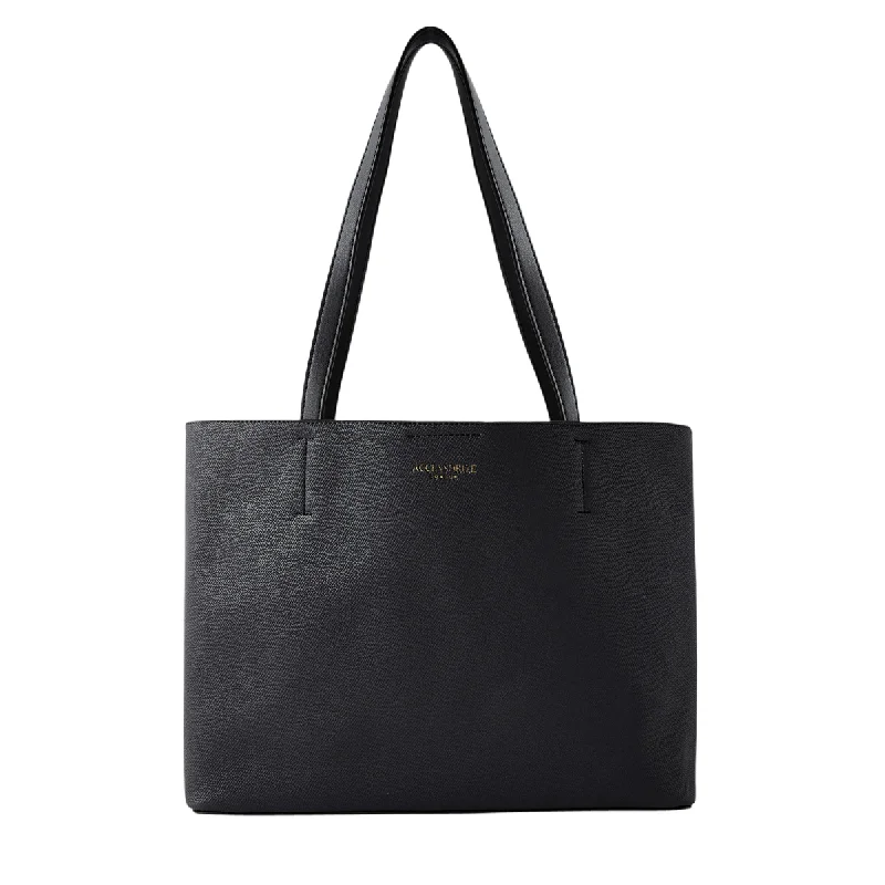 Accessorize London Women's Faux Leather Black Leo Tote Bag