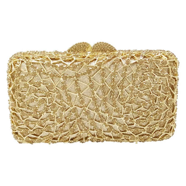 Gold Crystal Clutch Bag