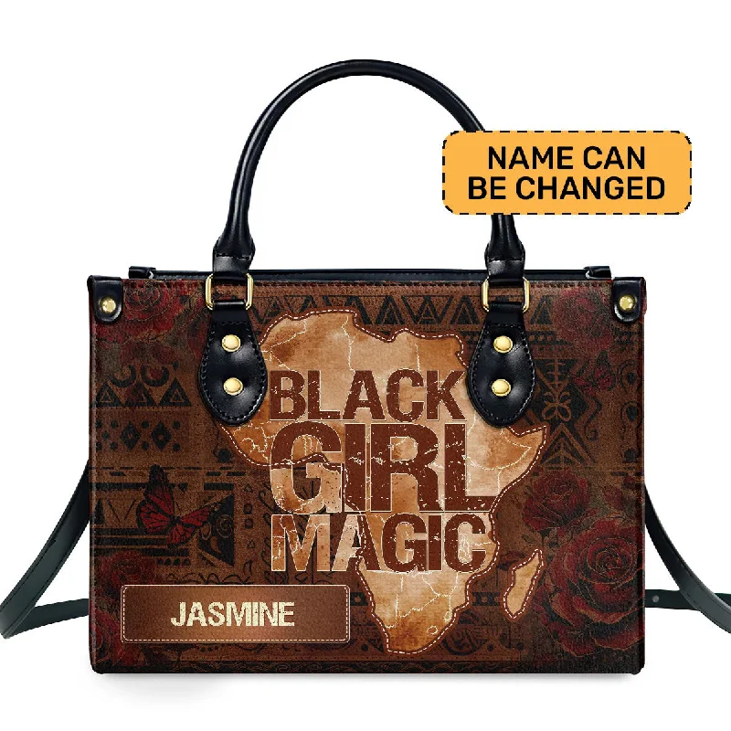 Black Girl Magic - Personalized Leather Handbag MB69