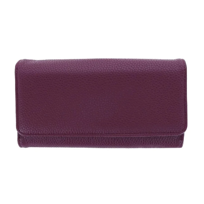 Buxton Women's Solid Colored Vegan Leather Bianca Clutch Wallet