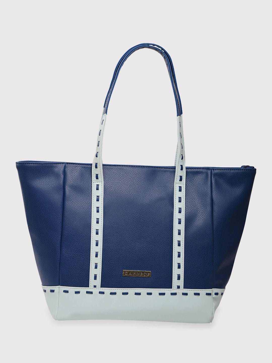 Caprese Lucca Tote Medium Solid Women'S Office Handbag Navy