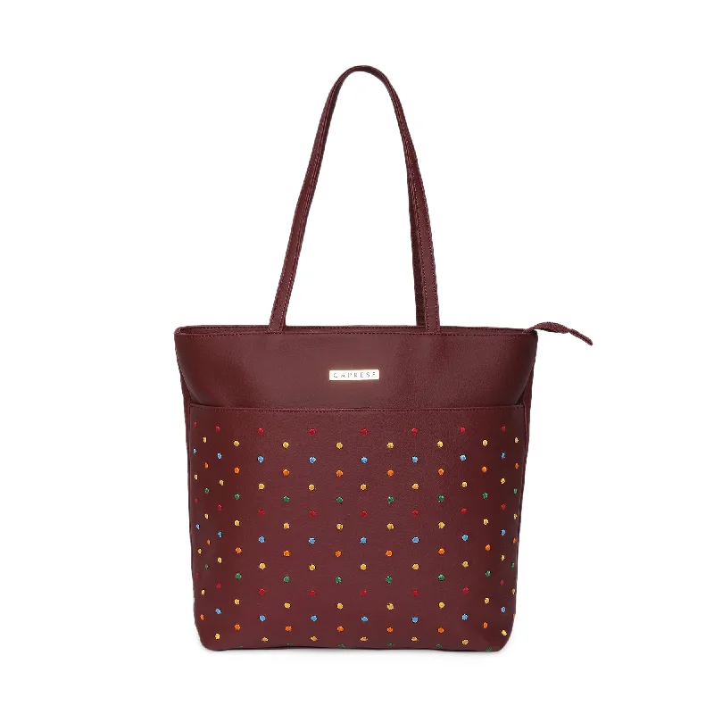 Caprese Popsicle Tote Large Maroon