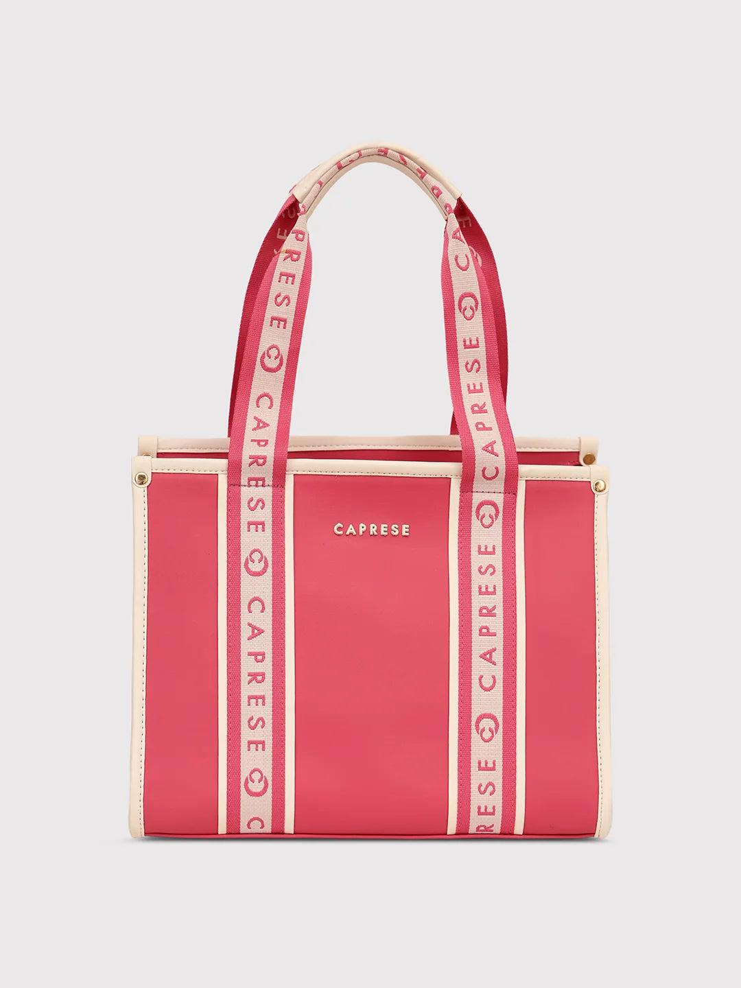 Caprese Trinity Tote Medium Solid Women'S Office Handbag Fuchsia