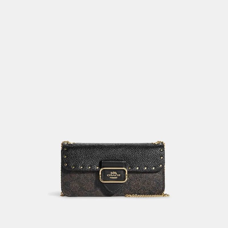 Coach Outlet Morgan Crossbody In Colorblock Signature Canvas With Rivets