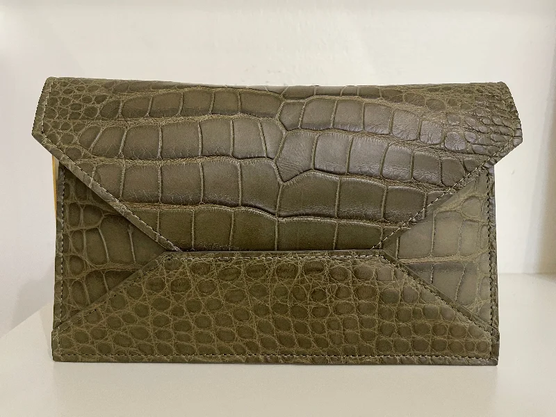 Olive Green Matte Alligator