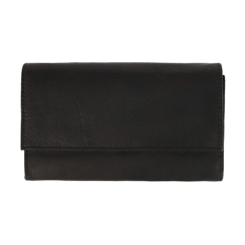 CTM® Women's Antique Cowhide Clutch Wallet