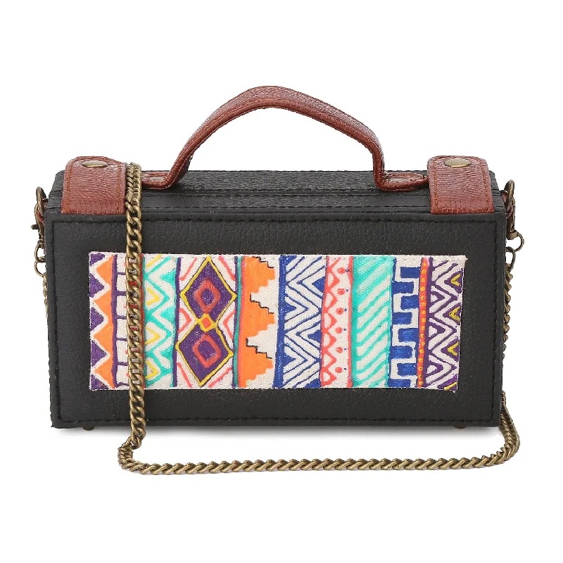 Dhaka colored Hand Painted Clutch Bag For Women