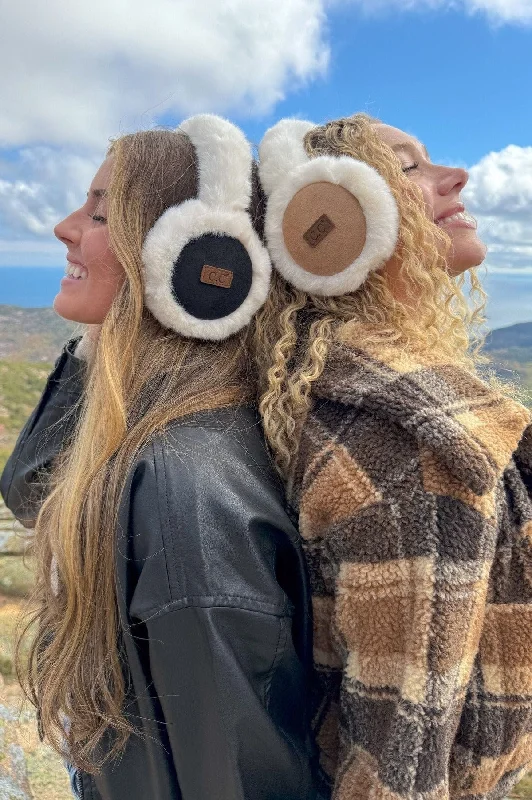 EMS4491 Vegan Suede and Fur Earmuffs