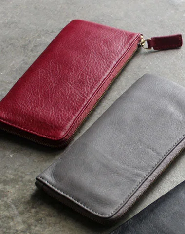 Fashion LEATHER Womens Long Clutch Wallet Zipper Slim Long Wallet FOR Women