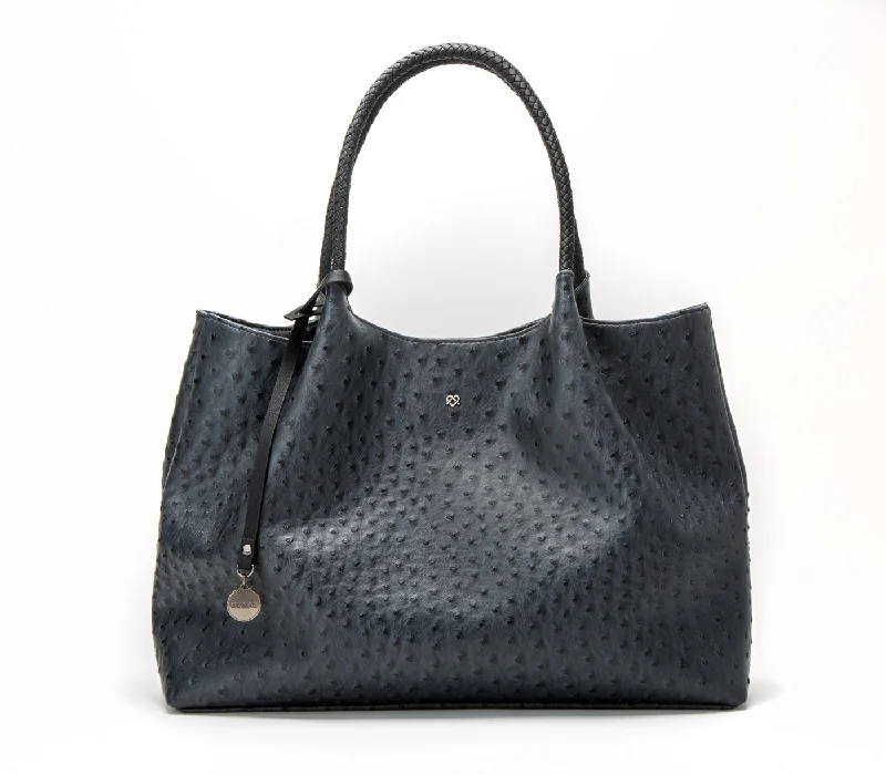 Gunas New York Naomi Dark Gray Vegan Leather Tote Bag