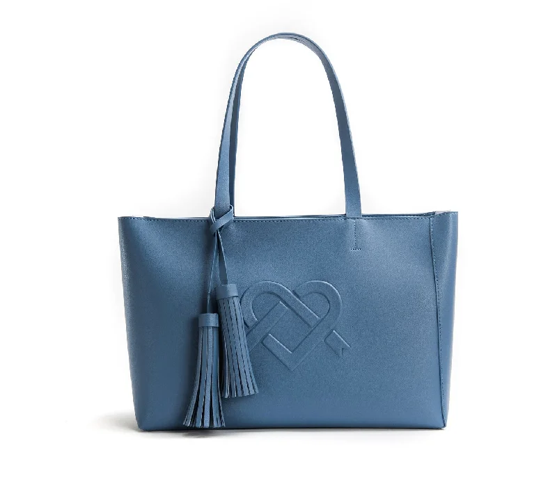 Gunas New York Tippi Blue Vegan Leather Tote Bag