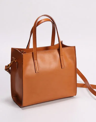 Brown Womens Leather Tote Purse Handbag Shoulder Bag Small for Women Leather Shopper Bag