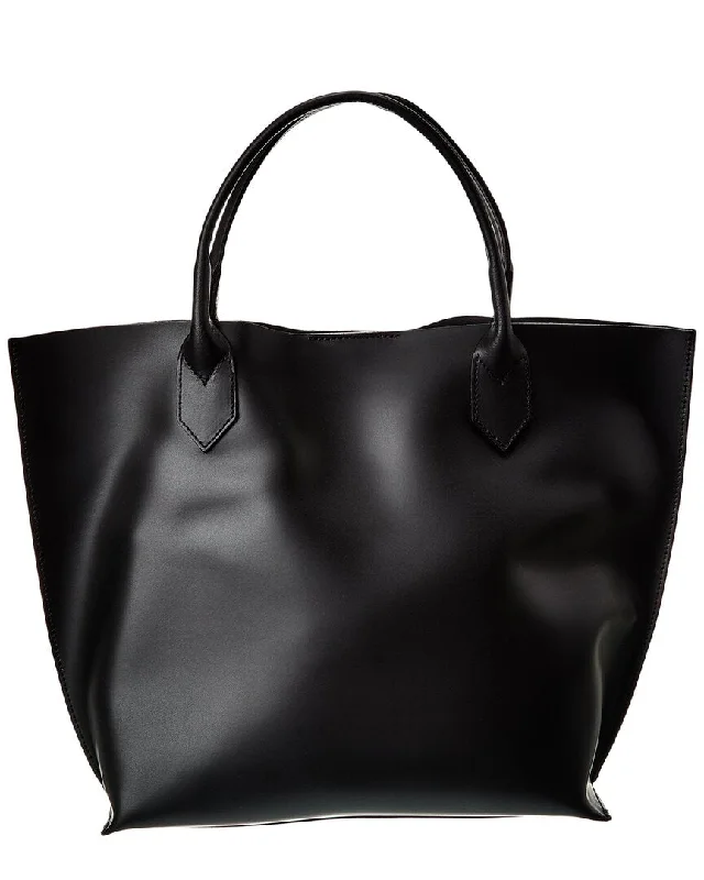 Italian Leather Top Handle Tote