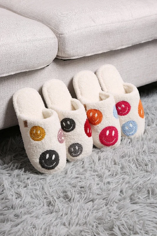 JCL6105 Super Lux Multi Color Happy Face Slippers