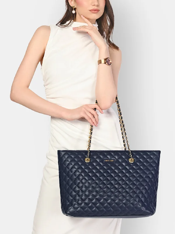 Lavie Luxe Query Navy Large Women's Tote