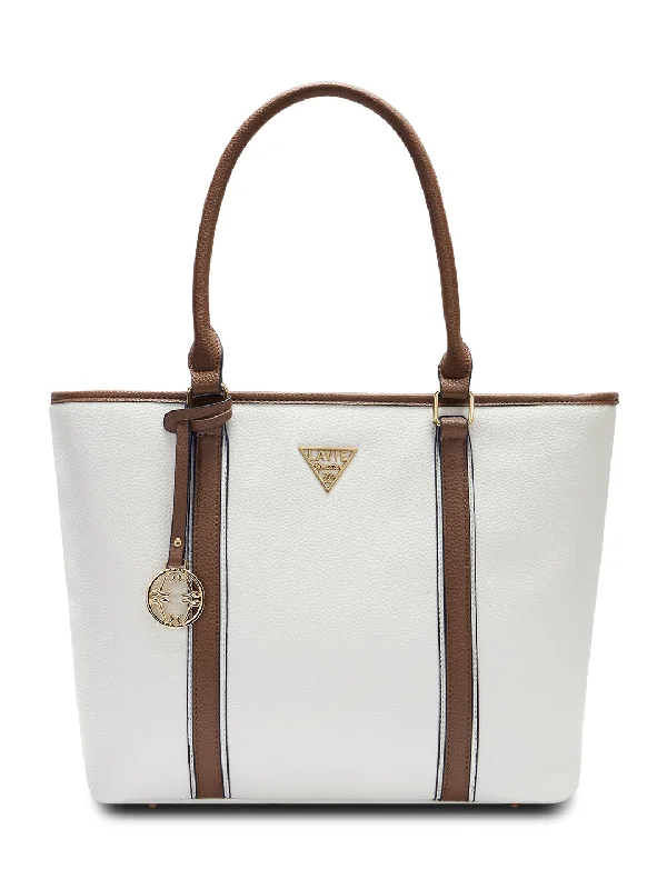 Lavie Signature Las Vegas Large Off White Womens Tote Bag