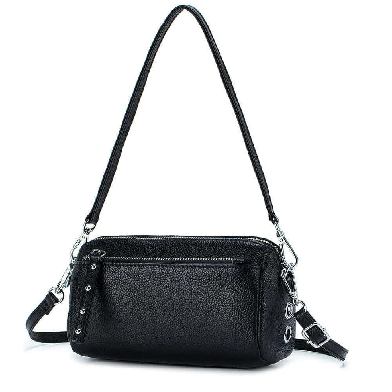 Leather Shoulder Crossbody Bag | Two Straps