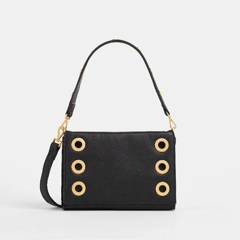 Montana Clutch | Black/Brushed Gold | Sml