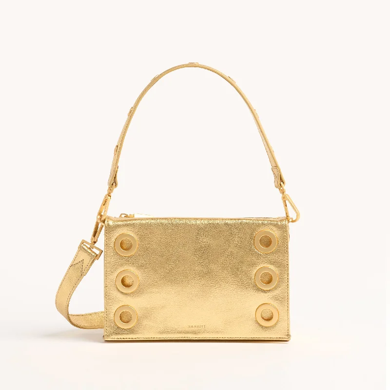 Montana Clutch | Gala Gold/Brushed Gold Hammered | Sml