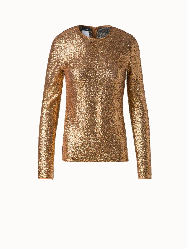 Sequins on Jersey Top