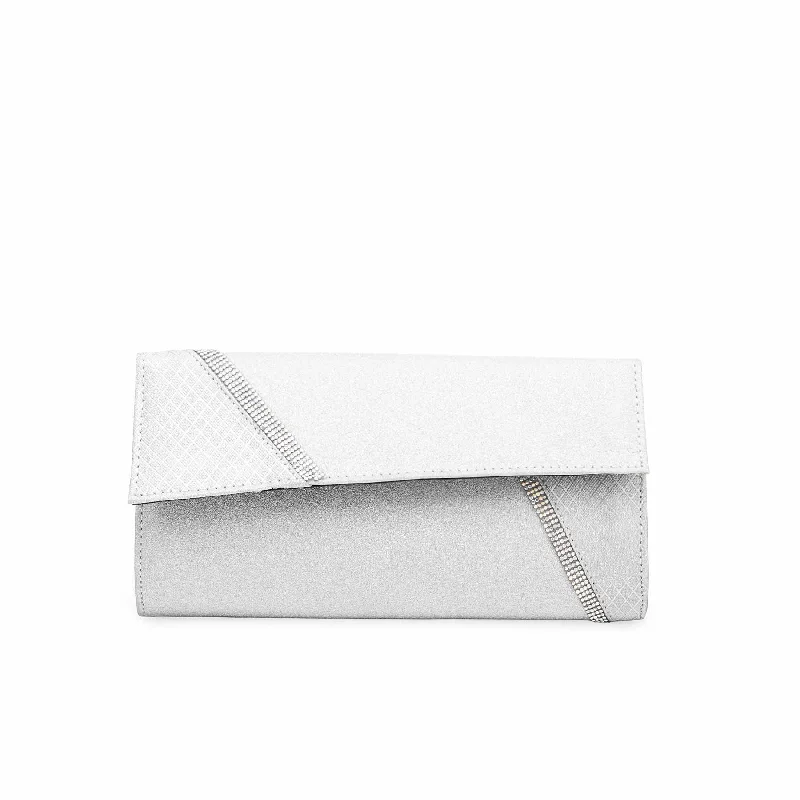 Silver Fancy Clutch P15331