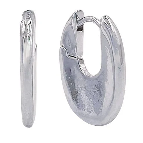 SJE310798 14K U Shaped Hoop Earrings