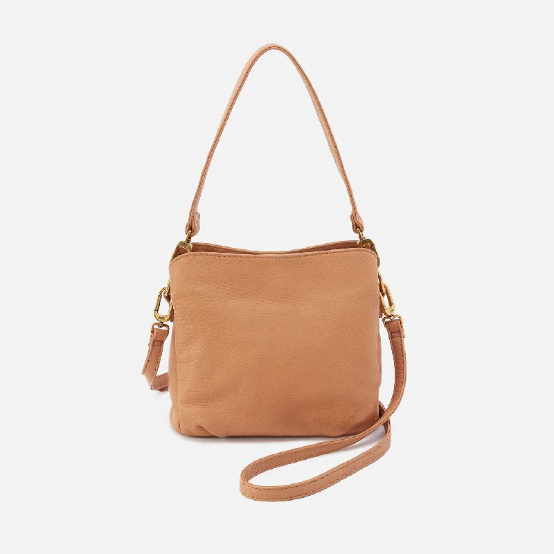 Starr Convertible Shoulder Bag In Pebbled Leather - Sandstorm