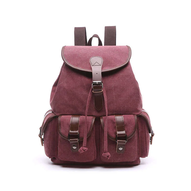 Vintage Style Canvas Backpack 14L